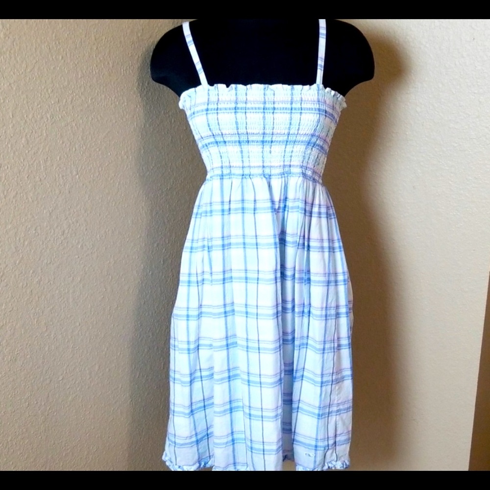 Vineyard Vines Blue Plaid Girls Dress